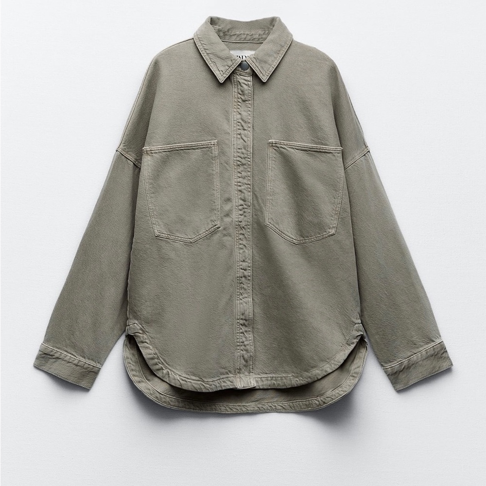 Zara Oversized shirt with pockets NWT